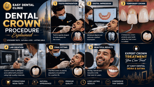 Crown treatment usually needs two visits